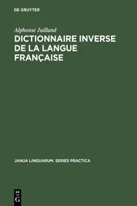 Dictionnaire inverse de la langue française_cover