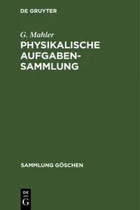 Physikalische Aufgabensammlung_cover