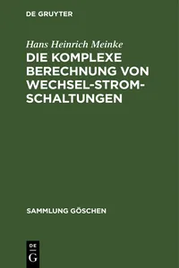 Die komplexe Berechnung von Wechselstromschaltungen_cover