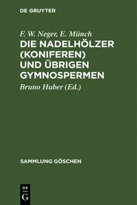 Die Nadelhölzer und übrigen Gymnospermen_cover