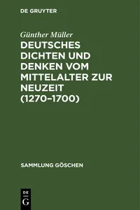 Deutsches Dichten und Denken vom Mittelalter zur Neuzeit_cover