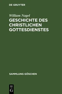 Geschichte des christlichen Gottesdienstes_cover