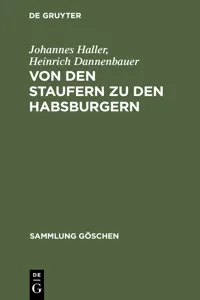 Von den Staufern zu den Habsburgern_cover