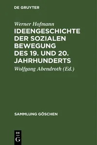 Ideengeschichte der sozialen Bewegung des 19. und 20. Jahrhunderts_cover