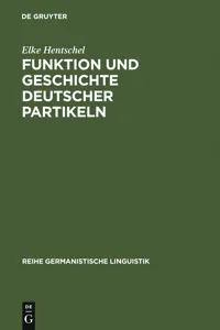 Funktion und Geschichte deutscher Partikeln_cover