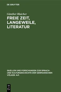 Freie Zeit, Langeweile, Literatur_cover