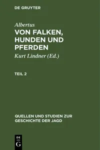 Quellen und Studien zur Geschichte der Jagd 8_cover