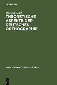 Theoretische Aspekte der deutschen Orthographie_cover