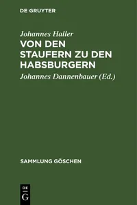 Von den Staufern zu den Habsburgern_cover