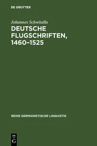 Deutsche Flugschriften, 1460–1525_cover