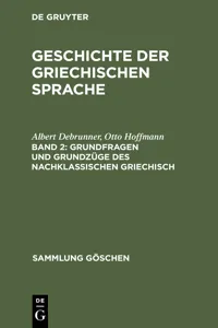 Grundfragen und Grundzüge des nachklassischen Griechisch_cover