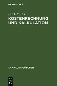 Kostenrechnung und Kalkulation_cover