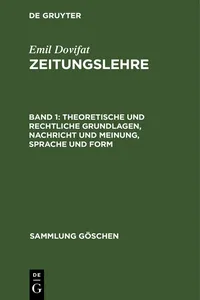 Theoretische und rechtliche Grundlagen, Nachricht und Meinung, Sprache und Form_cover