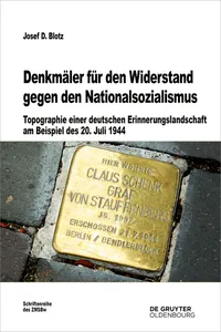 Denkmäler für den Widerstand gegen den Nationalsozialismus_cover