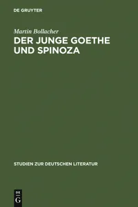 Der junge Goethe und Spinoza_cover