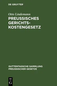 Preussisches Gerichtskostengesetz_cover