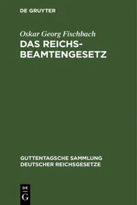 Das Reichsbeamtengesetz_cover