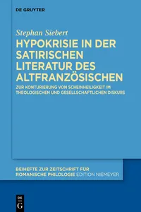 Hypokrisie in der satirischen Literatur des Altfranzösischen_cover