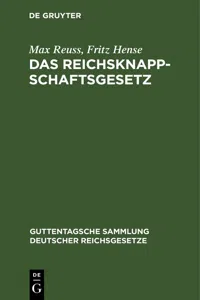 Das Reichsknappschaftsgesetz_cover