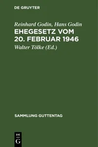 Ehegesetz vom 20. Februar 1946_cover