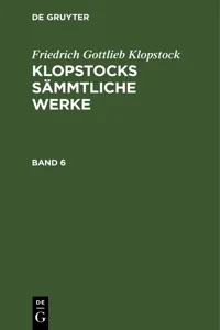 Friedrich Gottlieb Klopstock: Klopstocks sämmtliche Werke. Band 6_cover