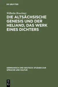 Die altsächsische Genesis und der Heliand, das Werk eines Dichters_cover