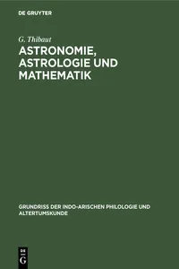 Astronomie, Astrologie und Mathematik_cover