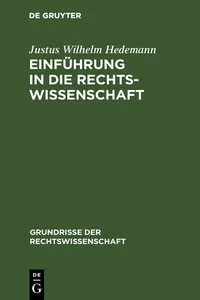 Einführung in die Rechtswissenschaft_cover