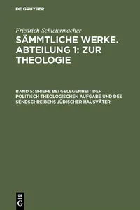 Briefe bei Gelegenheit der politisch theologischen Aufgabe und des Sendschreibens jüdischer Hausväter_cover