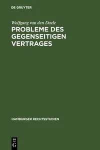 Probleme des gegenseitigen Vertrages_cover