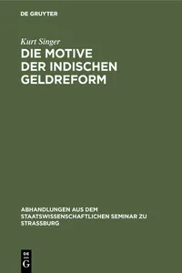 Die Motive der indischen Geldreform_cover