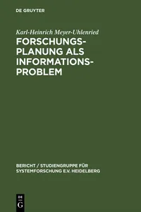 Forschungsplanung als Informationsproblem_cover