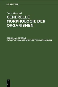 Allgemeine Entwickelungsgeschichte der Organismen_cover