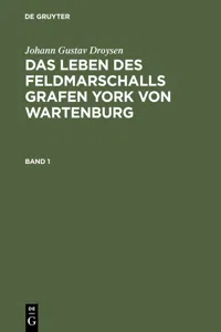 Das Leben des Feldmarschalls Grafen Yorck von Wartenburg_cover