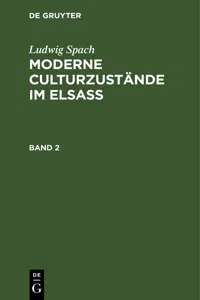 Ludwig Spach: Moderne Culturzustände im Elsass. Band 2_cover