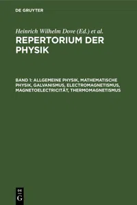 Allgemeine Physik, mathematische Physik, Galvanismus, Electromagnetismus, Magnetoelectricität, Thermomagnetismus_cover