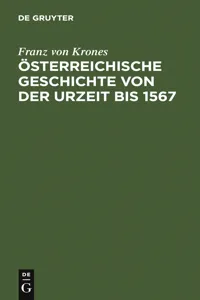 Österreichische Geschichte von der Urzeit bis 1526_cover