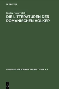 Die Litteraturen der romanischen Völker_cover