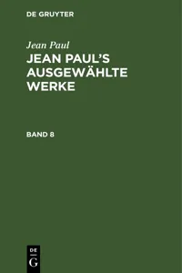 Jean Paul: Jean Paul's ausgewählte Werke. Band 8_cover