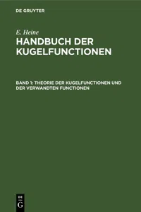 Theorie der Kugelfunctionen und der verwandten Functionen_cover