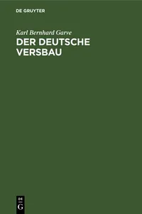 Der deutsche Versbau_cover