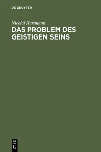 Das Problem des geistigen Seins_cover