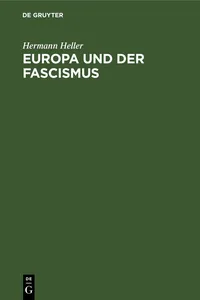 Europa und der Fascismus_cover