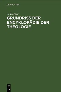 Grundriss der Encyklopädie der Theologie_cover