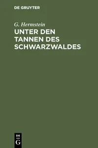 Unter den Tannen des Schwarzwaldes_cover