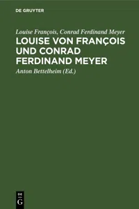 Louise von François und Conrad Ferdinand Meyer_cover