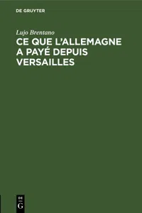 Ce que l'Allemagne a payé depuis Versailles_cover