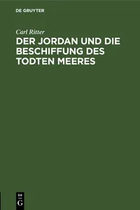 Der Jordan und die Beschiffung des Todten Meeres_cover