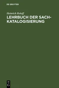 Lehrbuch der Sachkatalogisierung_cover