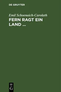 Fern ragt ein Land ..._cover